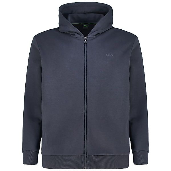 BOSS Sweatjacke mit Stretch Farbe dunkelblau Größe: 4XL günstig online kaufen