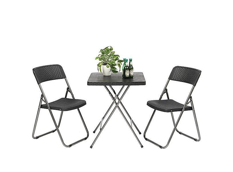 Sekey Balkonset Balkonmöbel Set 2 Personen Platzsparend Balkonset aus Polyr günstig online kaufen