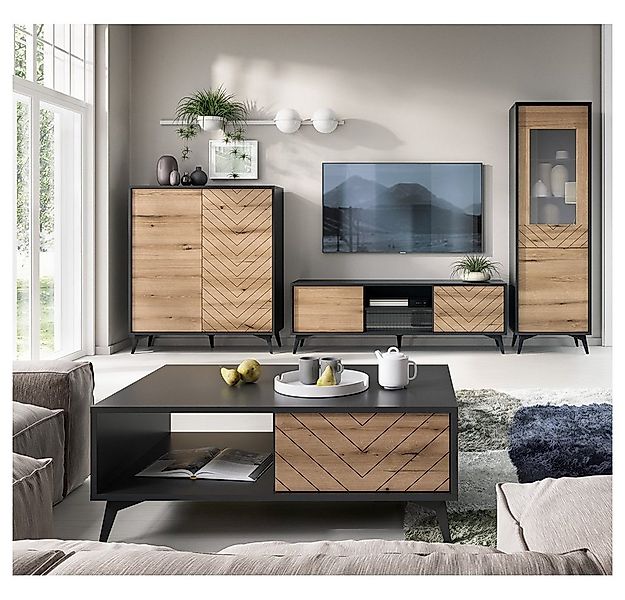 Lomadox Wohnzimmer-Set DALE-160, (Mega-Spar-Set, 4-St., 4-tlg), Wohnwand TV günstig online kaufen