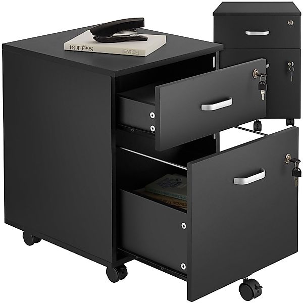 tectake Rollcontainer Rollschrank Vagur, 2 abschließbare günstig online kaufen