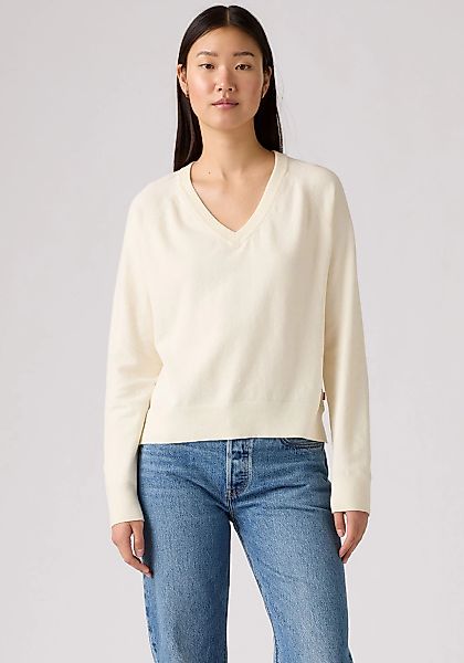 Levis V-Ausschnitt-Pullover "SUPER SOFT VNECK PULLOVER" im Bund beidseitig günstig online kaufen