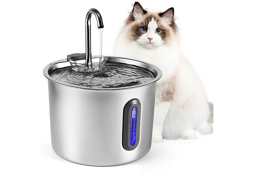 BlingBin Trinkbrunnen 2.2L/3.2L Katzenbrunnen Edelstahl, Wasserspender Für günstig online kaufen