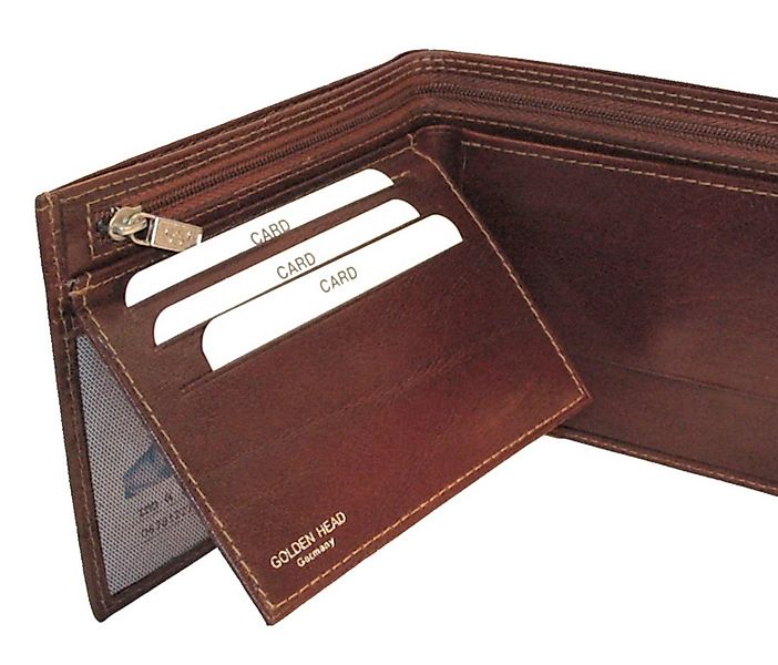 Golden Head Geldbörse Billfold Coin Wallet, aus echtem Leder mit RFID-Block günstig online kaufen