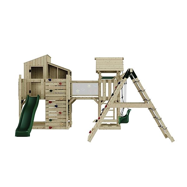 OutdoorToys Spielturm Gustav mit Babyschaukel Dunkelgrün günstig online kaufen