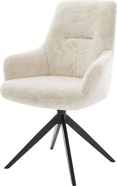 DELIFE Polsterstuhl Zelia-Flex, mit Armlehnen Kreuzgestell günstig online kaufen