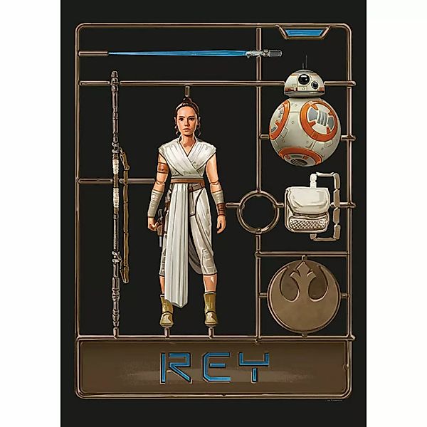 Komar Poster Star Wars Toy Rey Star Wars B/L: ca. 80x70 cm günstig online kaufen