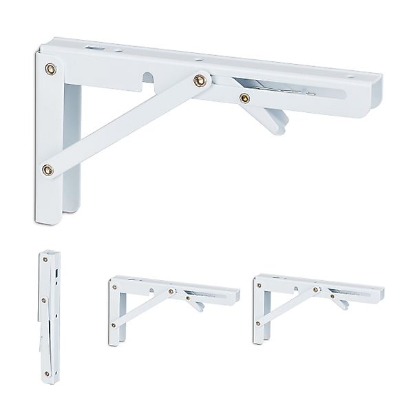 relaxdays Wandregalhalter Klappbare Regalträger 4er Set, günstig online kaufen
