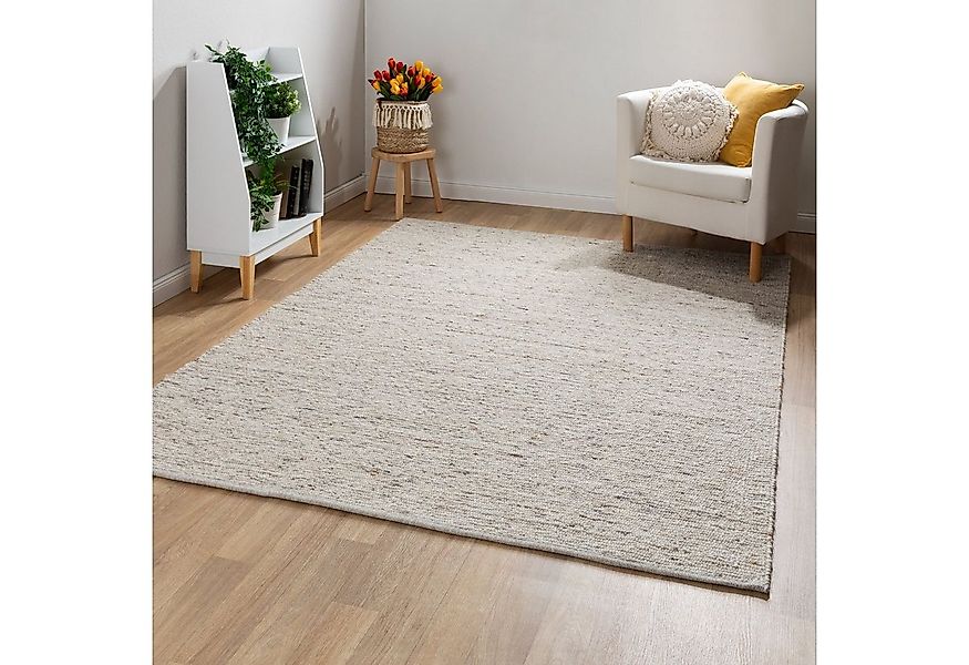 Steffensmeier Wollteppich Landshut exklusiv mit Fusselstopp, Rechteckig günstig online kaufen