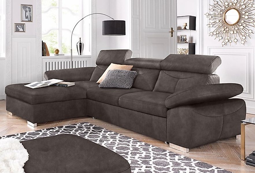 exxpo - sofa fashion Ecksofa »Spring, super bequem, mit Armteil- und Kopfte günstig online kaufen