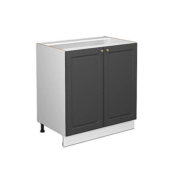 Vicco Spülenunterschrank Fame-Line Anthrazit-Gold/Weiß 80 cm mit Regal AP E günstig online kaufen
