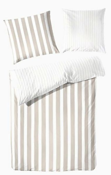 Perkal Bettwäsche-Set   ¦ braun ¦ Maße (cm): B: 135 H: 1 Bettwaren > Bettwä günstig online kaufen