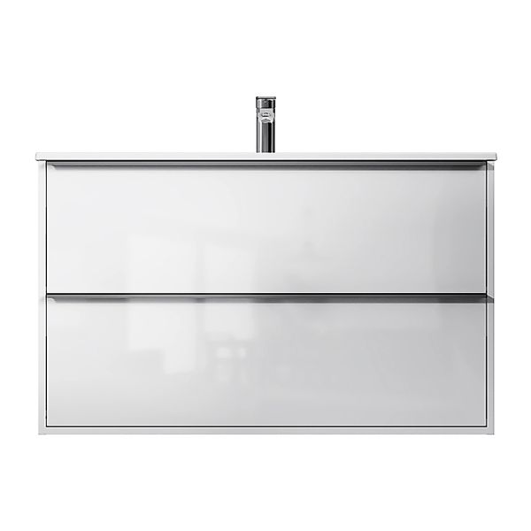 AM.PM Waschtischunterschrank Flash mit Becken Weiß Glänzend 2 Schubladen 10 günstig online kaufen
