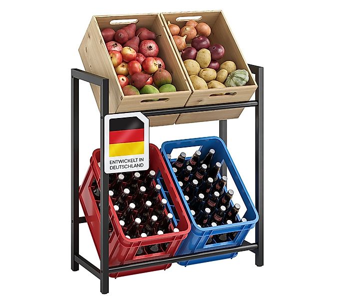 STEELSØN Flaschenregal Macondo aus Metall, Getränkekistenregal schwarz, für günstig online kaufen