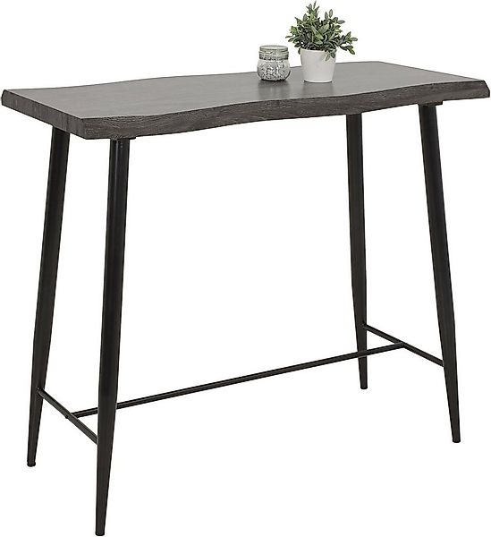 HELA Bartisch GABI, Baumkantentisch, 120 cm Breite, Industrial Design, Wild günstig online kaufen