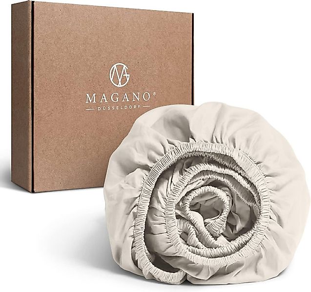 MAGANO Spannbettlaken Premium Bettlaken, Gummizug: rundum, Ultra weich, Kni günstig online kaufen