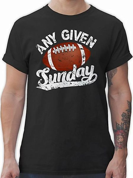 Shirtracer T-Shirt Any given Sunday mit Football weiß American Football NFL günstig online kaufen