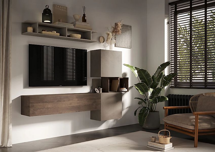 INOSIGN Wohnwand "Infinity, 5tlg. Breite 215 cm, Höhe variabel, Schrankwand günstig online kaufen