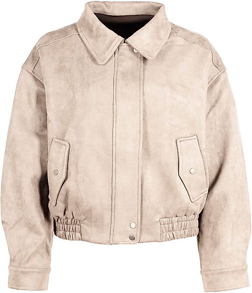 Mauritius Lederimitatjacke "2Waylina" mit Kapuze mit Falten, mit Druckknöpf günstig online kaufen