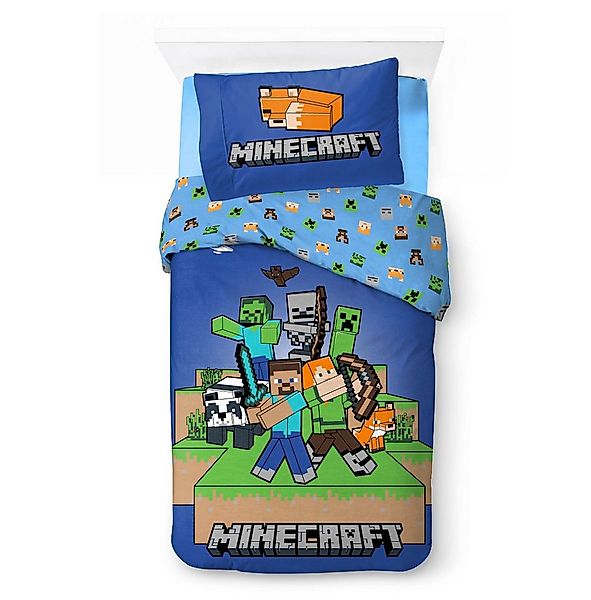BrandMac Kinderbettwäsche Minecraft Bettwäsche-Set Ready to Survive 135x200 günstig online kaufen