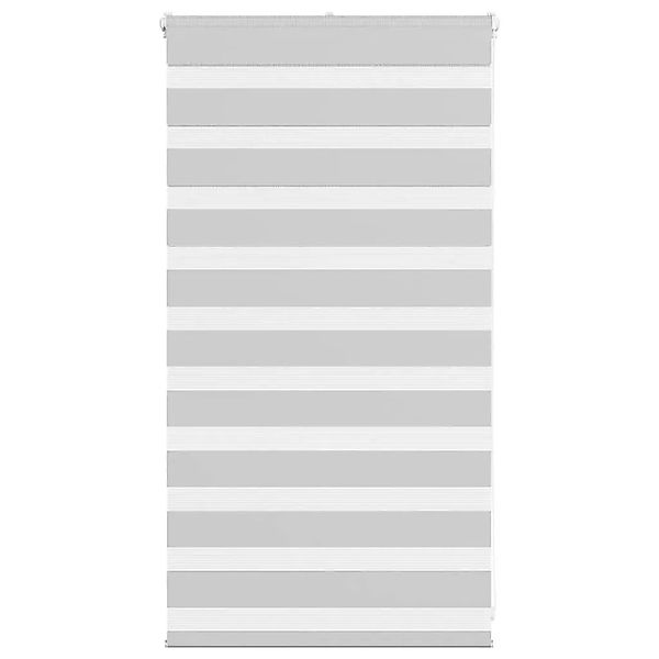 vidaXL Doppelrollo Hellgrau 80x100 cm Stoffbreite 75,9 cm Polyester 4014413 günstig online kaufen