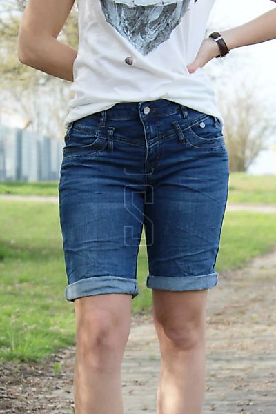 Buena Vista Damen Jeans Short Florida stretch Twill middle blue günstig online kaufen