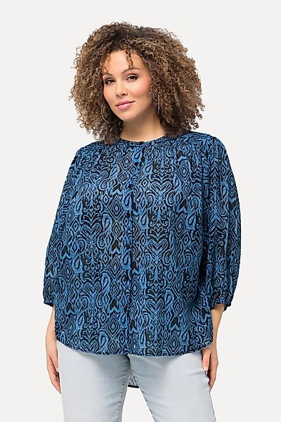 Ulla Popken Hemdbluse Bluse grafischer Druck günstig online kaufen