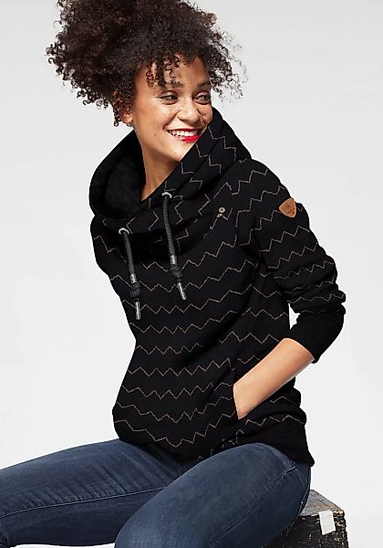 Ragwear Sweater "GRIPY BUTTON CHEVRON O", Hoodie mit hochschießendem Schalk günstig online kaufen