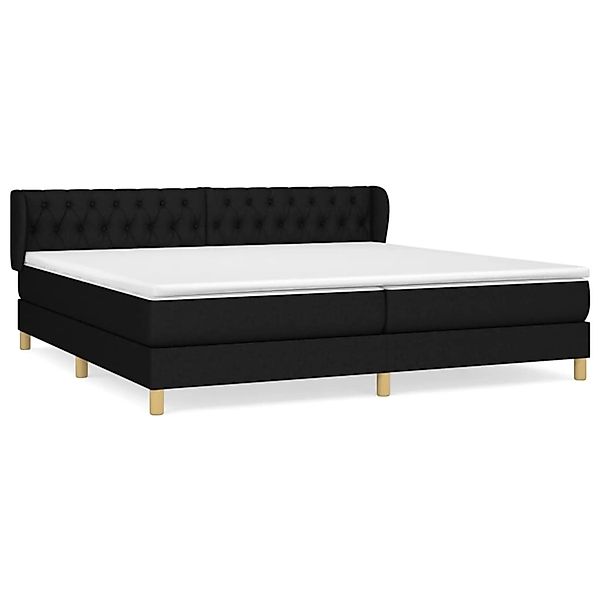 vidaXL Boxspringbett mit Matratze Schwarz 200x200 cm Stoff1372183 günstig online kaufen