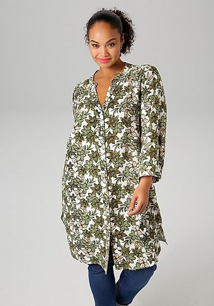 Aniston PLUS Longbluse, mit farbharmonischen Blumen bedruckt günstig online kaufen