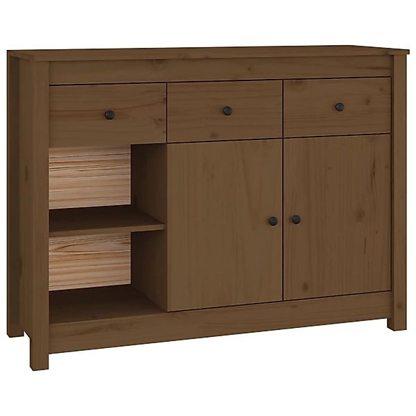 vidaXL Sideboard Honigbraun 100x35x74 cm Massivholz Kiefer 814557 günstig online kaufen