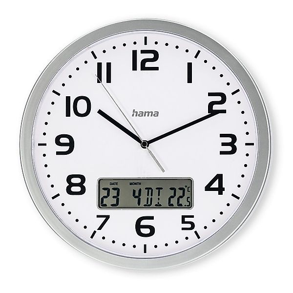 Hama Funkwanduhr DCF-Funkuhr "Moorea", Ø 30 günstig online kaufen