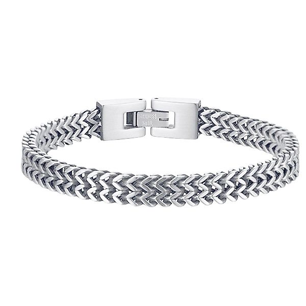 KARMA Edelstahlarmband Herren Armband Edelstahl Schwarz günstig online kaufen