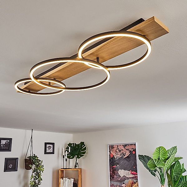 hofstein Deckenleuchte Holz LED Decken Lampen günstig online kaufen