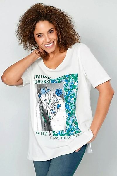 MIAMODA Rundhalsshirt T-Shirt Ziersteinchen Rundhals günstig online kaufen