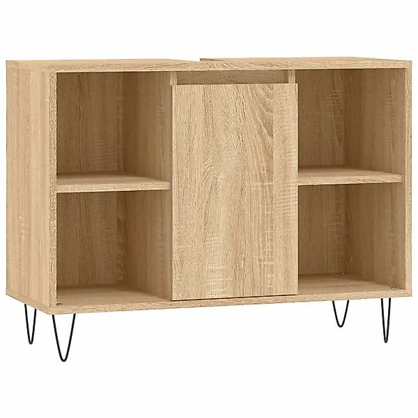 vidaXL Badschrank Sonoma-Eiche 80x33x60 cm Holzwerkstoff 831631 günstig online kaufen