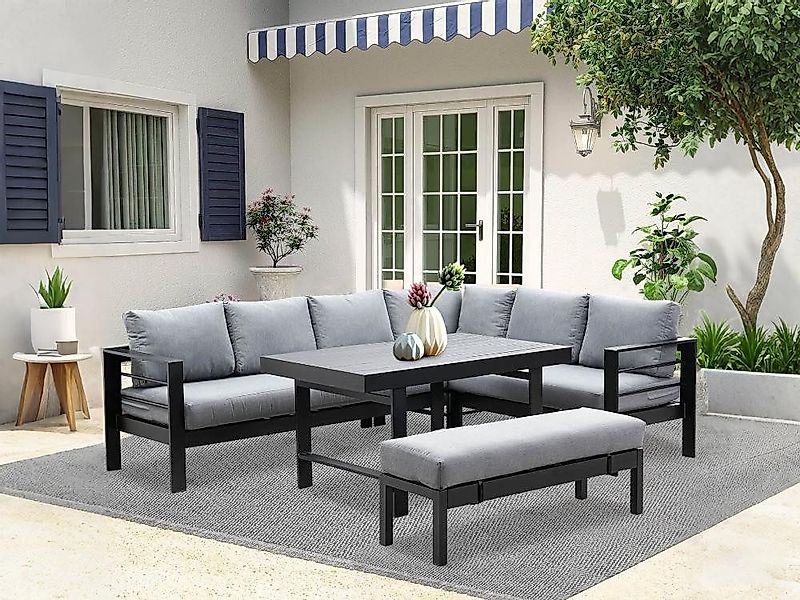 MeXo Gartenlounge-Set Modulares Terrassenmöbelset, (Ecklounge Sofa günstig online kaufen