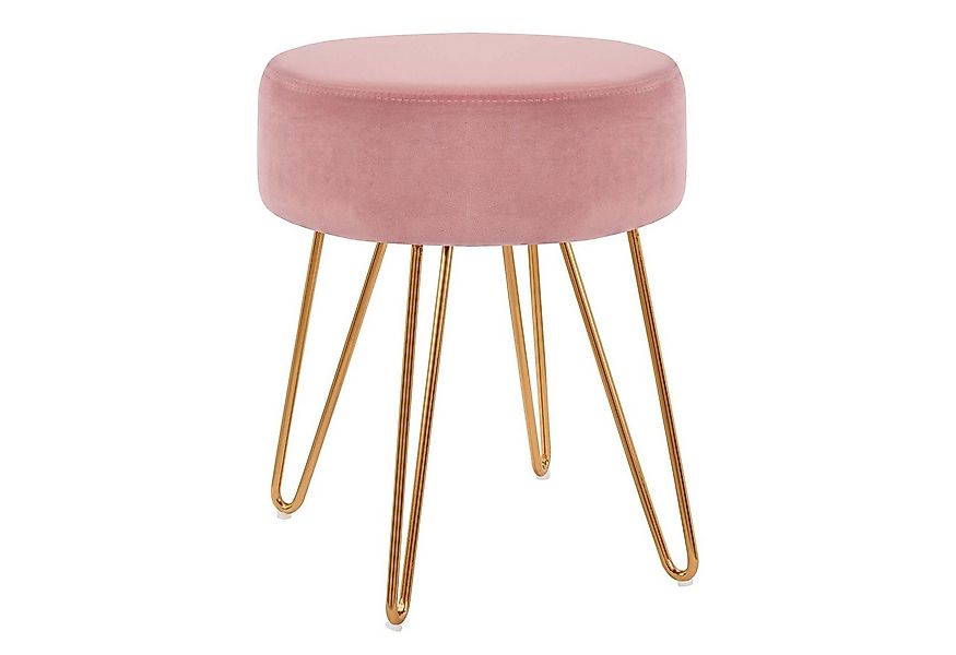 Duhome Hocker (9111), Sitzhocker Rund Hocker Samt oder Stoff Lederoptik Sch günstig online kaufen