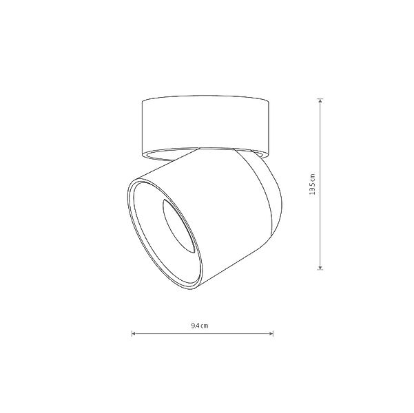 Deckenspot Oscar, schwarz, Aluminium, Höhe 13,5 cm, GU10 günstig online kaufen