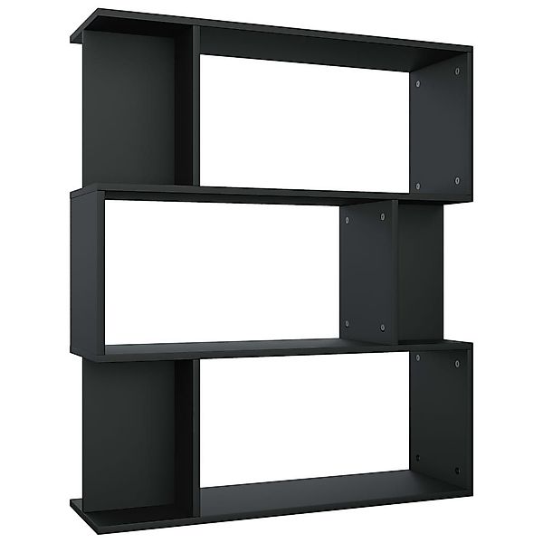 vidaXL Bücherregal Bücherregal/Raumteiler Schwarz 80x24x96 cm günstig online kaufen