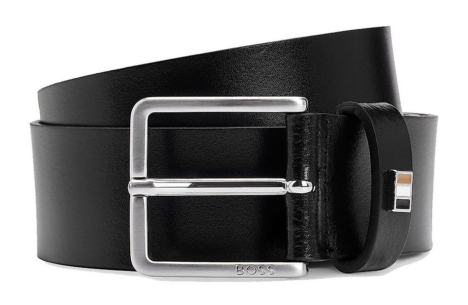 BOSS Ledergürtel Ther-Flag-E Sz35 Leather Belt aus echtem Rindsleder günstig online kaufen