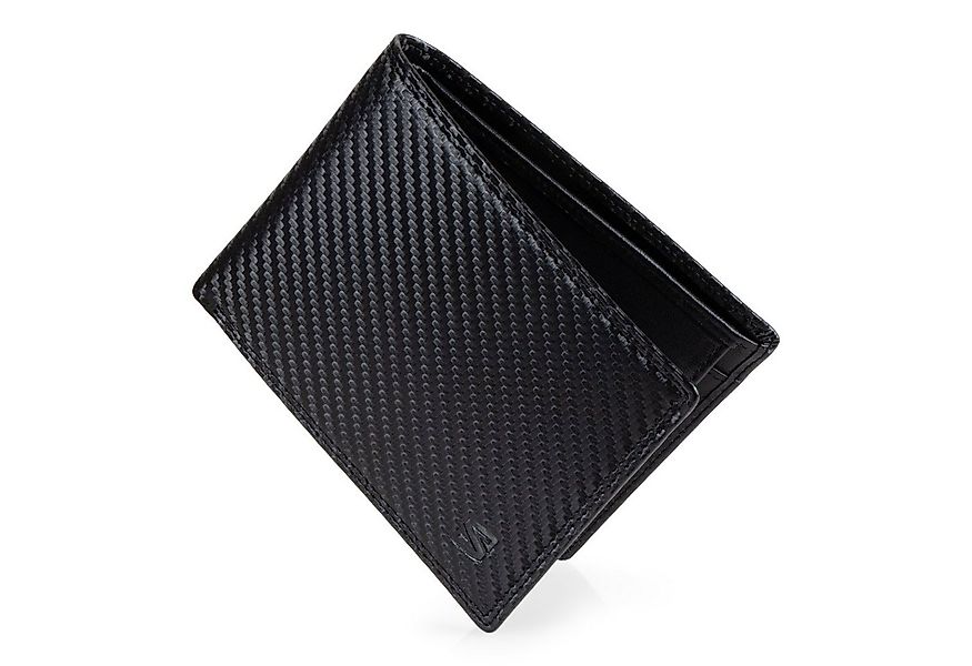 SERASAR Geldbörse Geldbörse "Carbon" (1-tlg), aus echtem Leder in Carbon Op günstig online kaufen