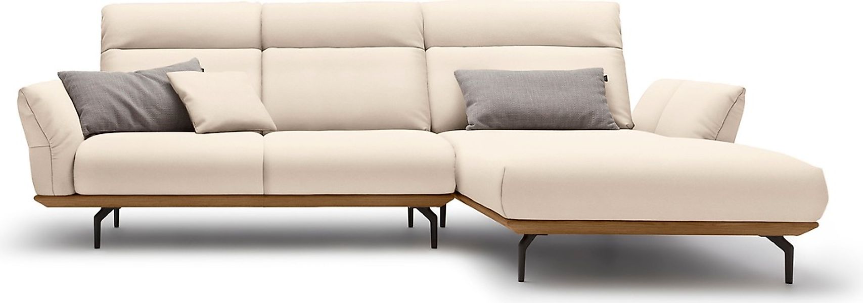 Creation BY ROLF BENZ Ecksofa "CR.460" Sockel in Nussbaum, Winkelfüße in Um günstig online kaufen