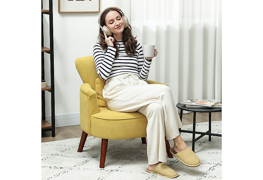 HOMCOM Sessel mit abgerundeten Armlehnen, Rückenlehne (Loungesessel, 1-St., günstig online kaufen