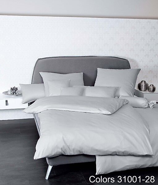 Janine Janine Mako-Satin Bettwäsche Colors 31001 platin Größe:  240x220 cm günstig online kaufen