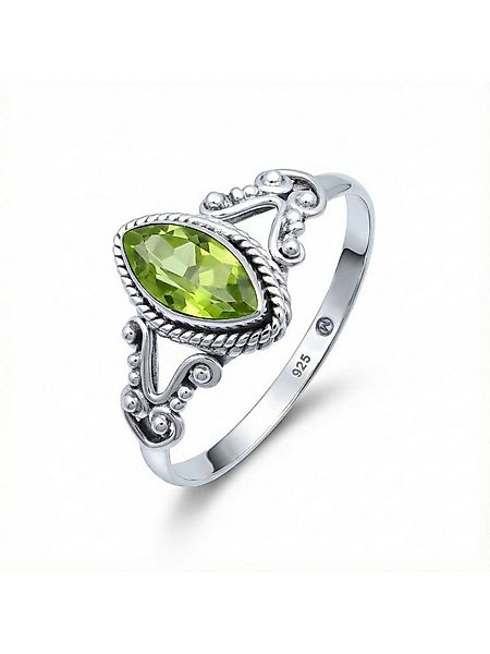 mantraroma Silberring NOBALA aus 925 Silber mit Peridot (Ring mit Schmuckbe günstig online kaufen