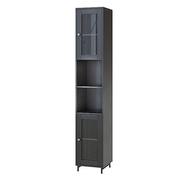 Vicco Hochschrank Malte, Grau, 30 x 171.5 cm günstig online kaufen