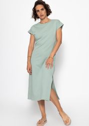 SASSYCLASSY Minikleid Kurzarm Sweatkleid Damen Midi günstig online kaufen