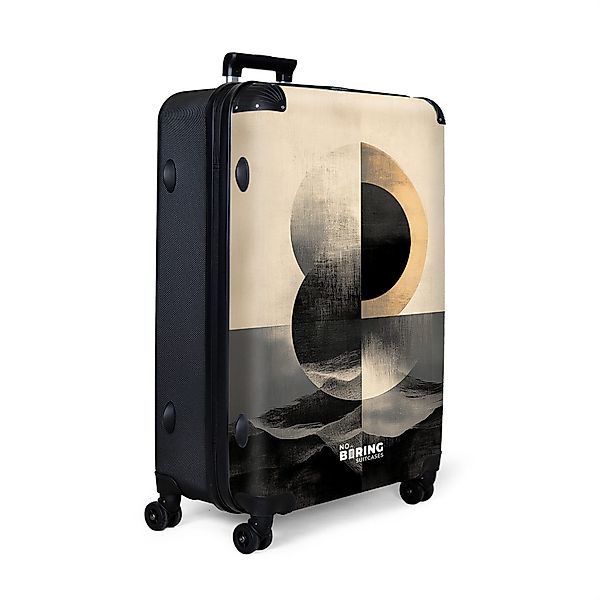 NoBoringSuitcases.com© Hartschalen-Trolley Grafische Landschaft in Schwarz günstig online kaufen