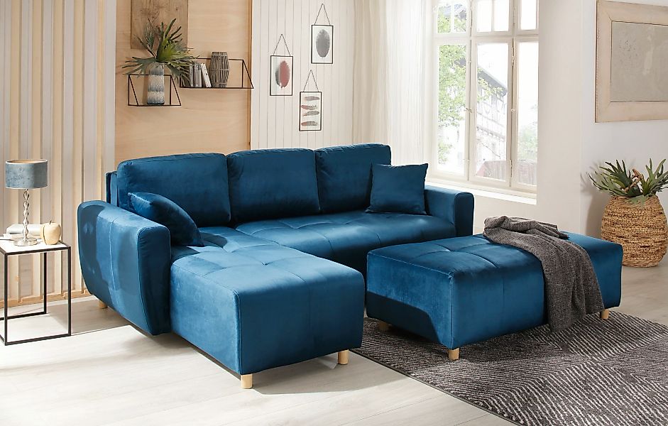 Home affaire Ecksofa »Scania L-Form«, wahlweise mit Bettfunktion und Bettka günstig online kaufen