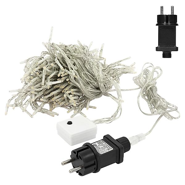 ECD Germany LED Lichtervorhang 2x1,5m 240 Warmweiße LEDs 12 Funktionen IP44 günstig online kaufen